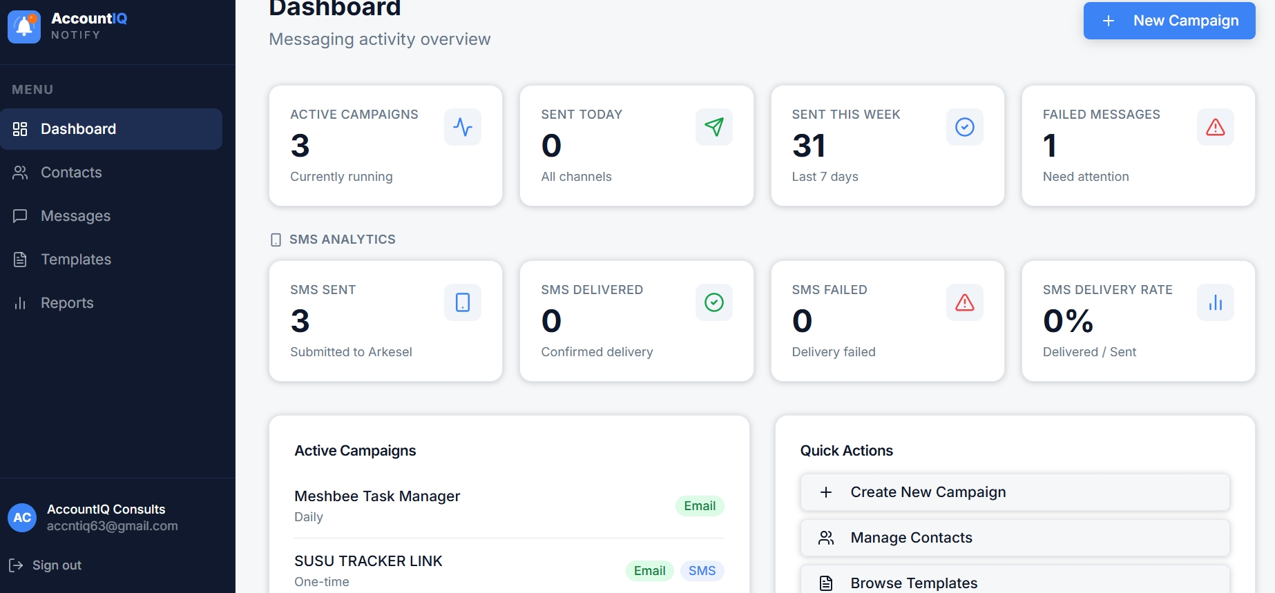 AccountIQ Notify messaging hub