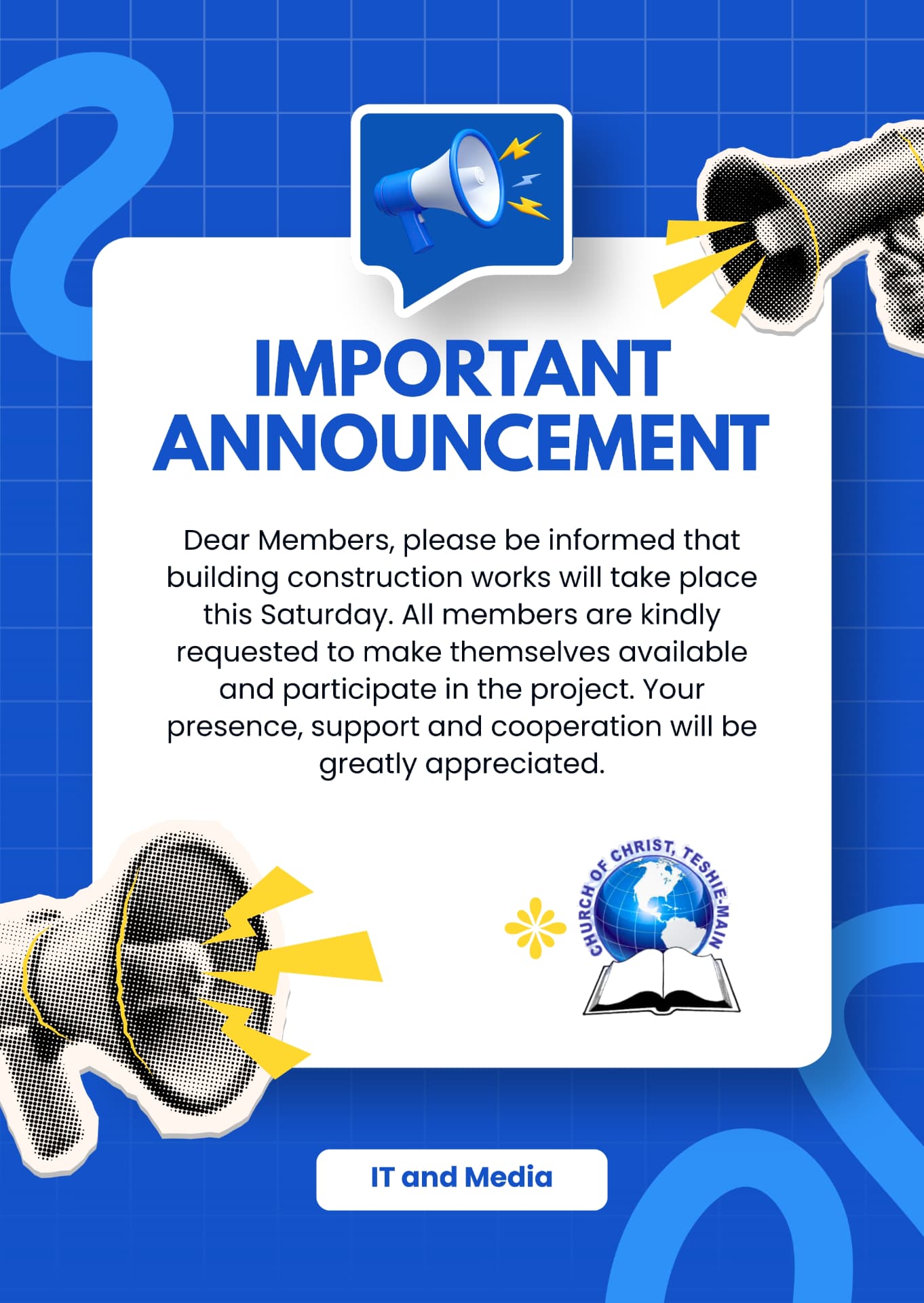 Church of Christ announcement flyer series